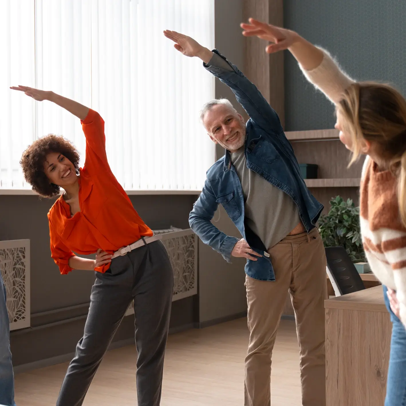 Ergonomics and corporate wellness programs for workplace health and posture correction.